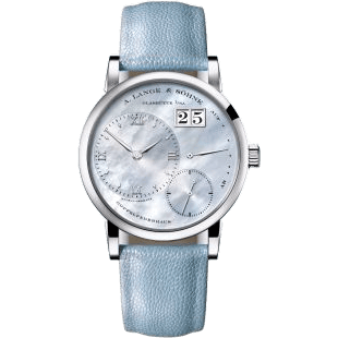 Kleine Lange 1 White Gold / Blue Mother of Pearl
