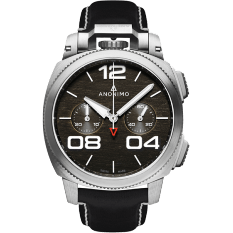 Anonimo Militare Chrono Stainless Steel / Black / Leather AM-1120.01.001.A01