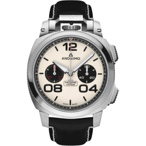 Anonimo Militare Chrono Stainless Steel / Panda / Leather AM-1122.01.001.A01