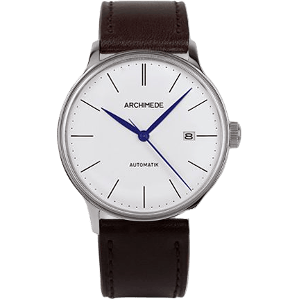 1950-1 Stainless Steel / Silver / Brown Leather