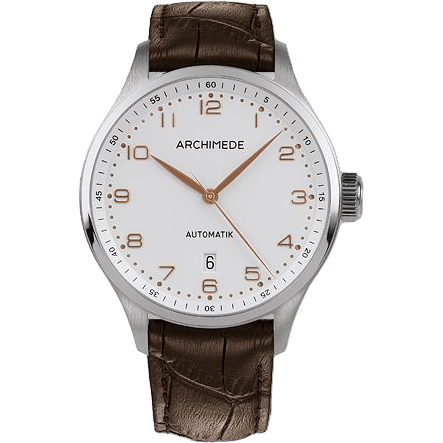 Klassik 42 TwoTone Stainless Steel / Silver / Brown Leather