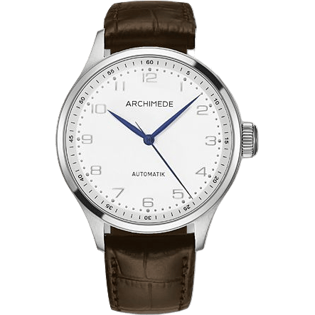 Klassik 42 Stainless Steel / Silver / Brown Leather