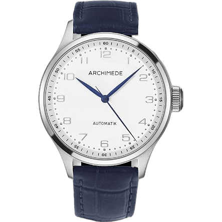 Klassik 42 Stainless Steel / Silver / Blue Leather