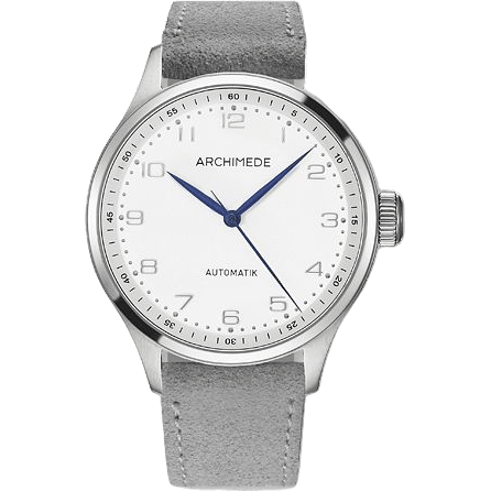 Klassik 42 Stainless Steel / Silver / Grey Suede