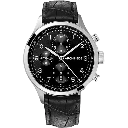 Klassik Chronograph Stainless Steel / Black / Leather