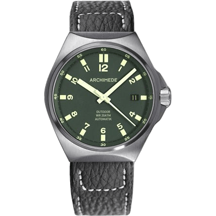 Archimede OutDoor 39 Protect Stainless Steel / Green / Leather UA8239-A4.1-H