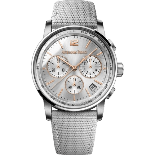 CODE 11.59 Chronograph Selfwinding White Gold / Rose Gold / Silver / Fabric