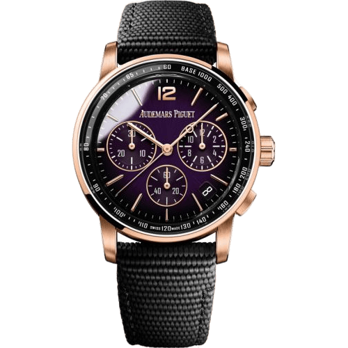 Audemars Piguet CODE 11.59 Chronograph Selfwinding Pink Gold / Purple / Fabric 26393OR.OO.A002KB.02