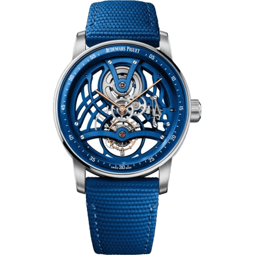 CODE 11.59 Tourbillon Openworked White Gold / Blue Ceramic / Blue