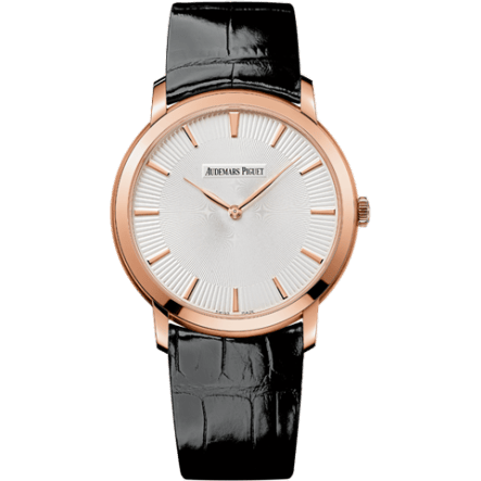 Audemars Piguet Jules Audemars 15180 Extra-Thin Pink Gold / Silver Guilloche 15180OR.OO.A102CR.01