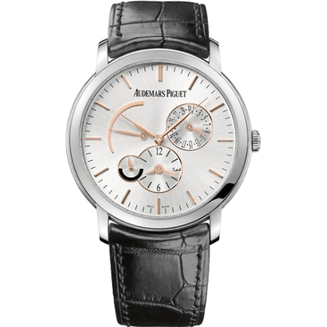 Jules Audemars 15180 Dual Time White Gold / Silver