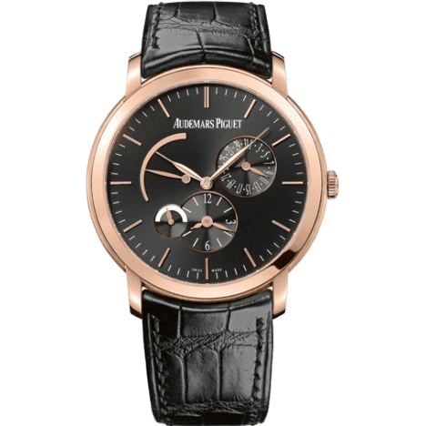 Audemars Piguet Jules Audemars 26380 Dual Time Pink Gold / Black 26380OR.OO.D002CR.01