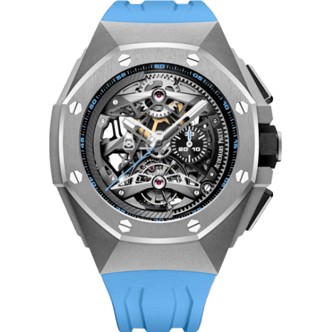 Audemars Piguet Royal Oak Concept Tourbillon Chronograph Openworked Selfwinding Titanium / Blue 26587TI.OO.D031CA.01