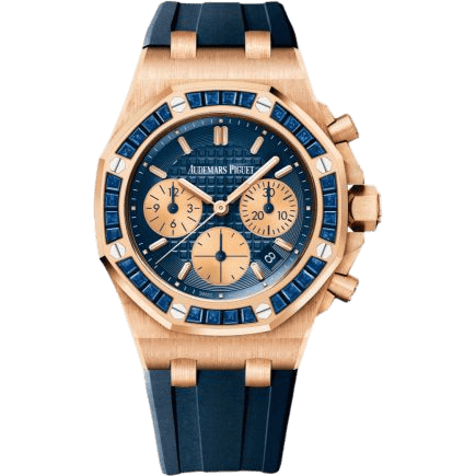 Audemars Piguet Royal Oak OffShore Lady Chronograph Pink Gold / Blue / Bartorelli 26236OR.SS.D027CA.01