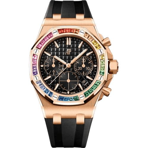 Audemars Piguet Royal Oak OffShore 26231 Lady Chronograph Pink Gold - Rainbow / Black 26236OR.YY.D002CA.01