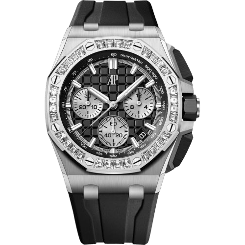 Audemars Piguet Royal Oak Offshore 43 White Gold - Baguette / Black 26424BC.ZZ.D002CA.01