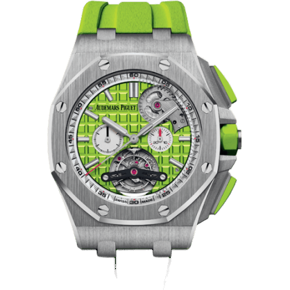 Audemars Piguet Royal Oak Offshore Tourbillon Chronograph Selfwinding Stainless Steel / Green 26540ST.OO.A038CA.01