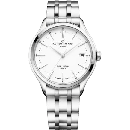 Clifton Baumatic Stainless Steel / White / Bracelet