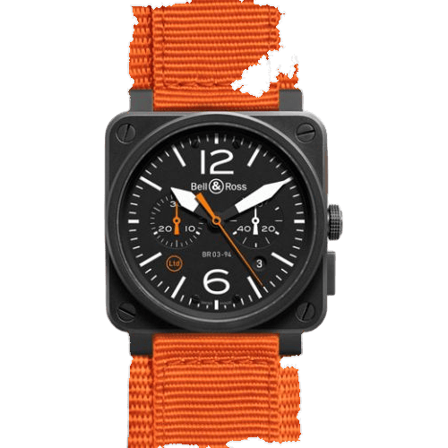 Bell & Ross BR 03 94 Carbon Orange Chronograph BR0394OCA