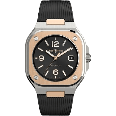 BR 05 Stainless Steel / Rose Gold / Black / Rubber