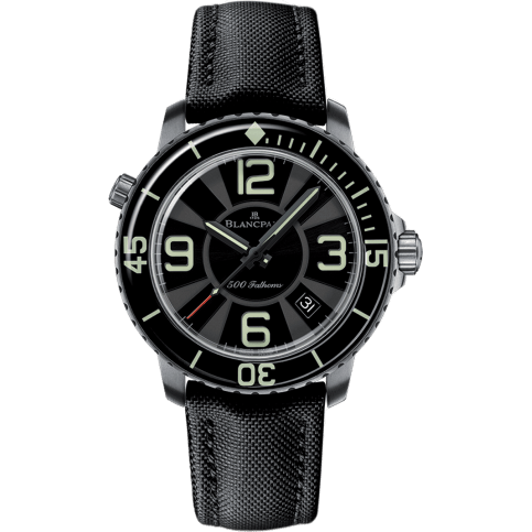 Blancpain Fifty Fathoms 500 Fathoms Titanium / Black / Black Canvas 50015-12B30-52B