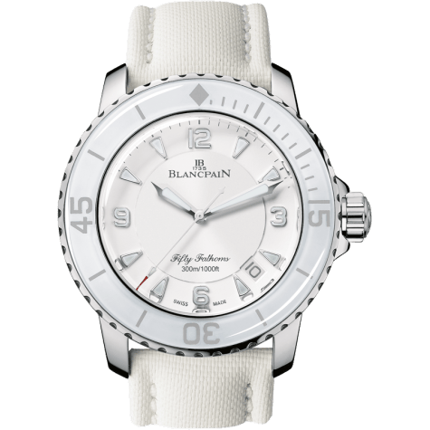 Blancpain Fifty Fathoms Automatique Stainless Steel / White / White Canvas 5015-1127-52A