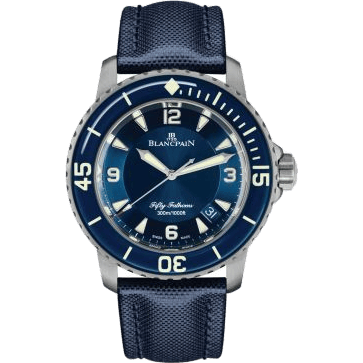 Blancpain Fifty Fathoms Titanium / Blue / Sailcloth 5015-12B40-O52A