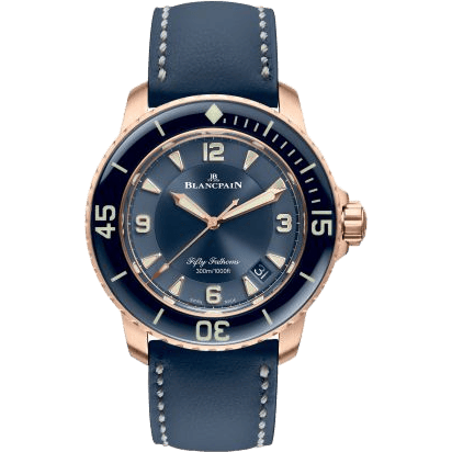 Fifty Fathoms Automatique Red Gold / Blue / Calf