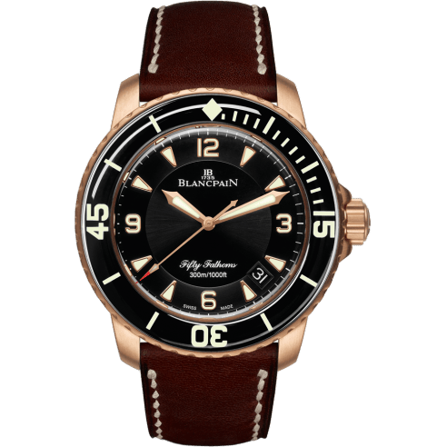 Blancpain Fifty Fathoms Automatique Red Gold / Black / Brown Barennia 5015A-3630-63B