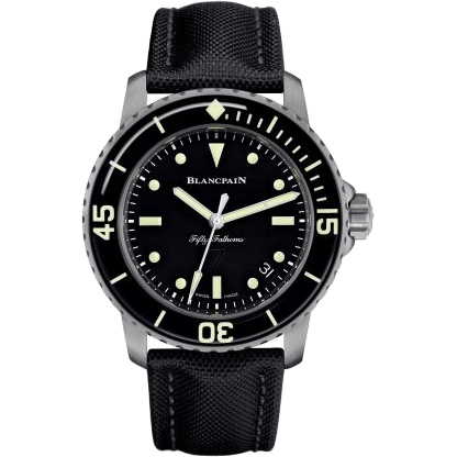 Blancpain Fifty Fathoms Nageurs de Combat Stainless Steel / Black / Black Canvas 5015E-1130-B52A