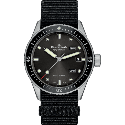 Blancpain Fifty Fathoms Bathygraphe Quantième Annuel Black / Grey / Black NATO 5071-1110-NABA