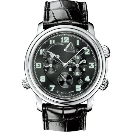Blancpain Léman Réveil GMT Stainless Steel / Black / Alligator 2041-1130M-53B