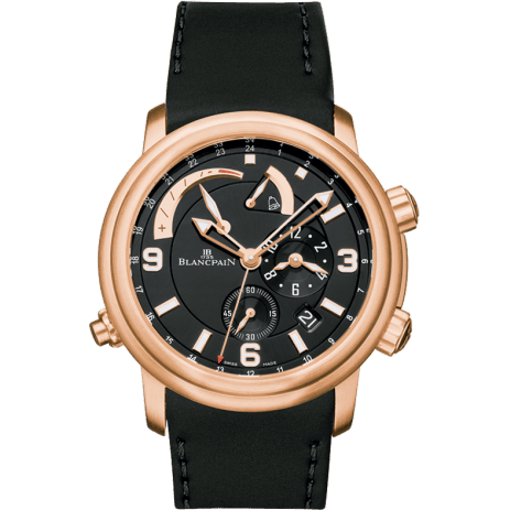 Blancpain Léman Réveil GMT Red Gold / Black / Rubber 2841-36B30-64B