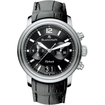 Blancpain Léman Chronographe Flyback Grande Date Stainless Steel / Black / Alligator 2885F-11B30B-53B