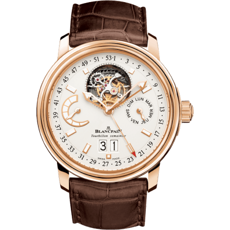 Blancpain Léman Tourbillon Semainier Grande Date Red Gold / Opaline / Alligator 2925-3642-53B