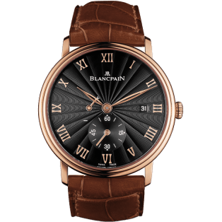 Blancpain Villeret Ultraplate Power Reserve Date Red Gold / Black 6606-3630-55B