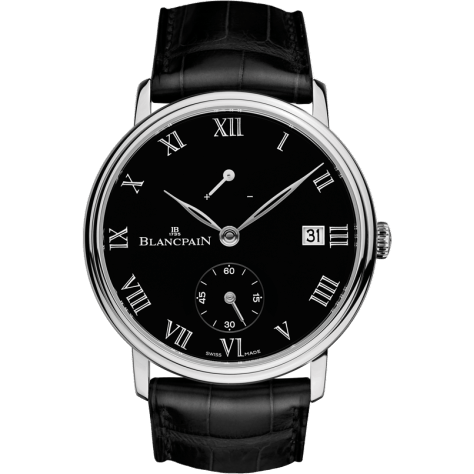 Blancpain Villeret 8 Jours Manuelle Platinum / Black Enamel 6614-3437-55B