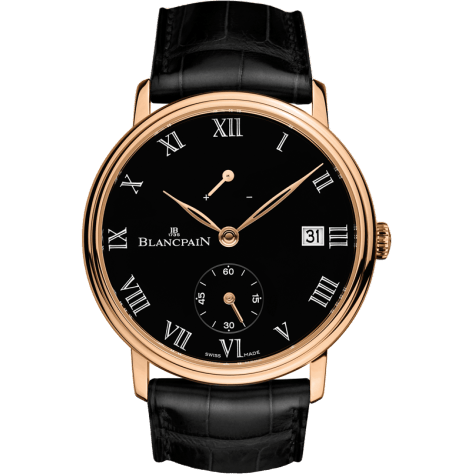 Blancpain Villeret 8 Jours Manuelle Red Gold / Black Enamel 6614-3637-55B