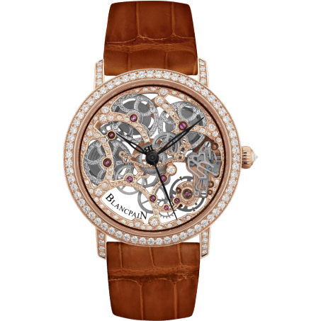 Blancpain Villeret Squelette 8 Jours Red Gold / Diamond 6633-2900-55B