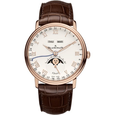 Blancpain Villeret Quantieme Complet 8 Jours Red Gold / White 6639-3642-55B