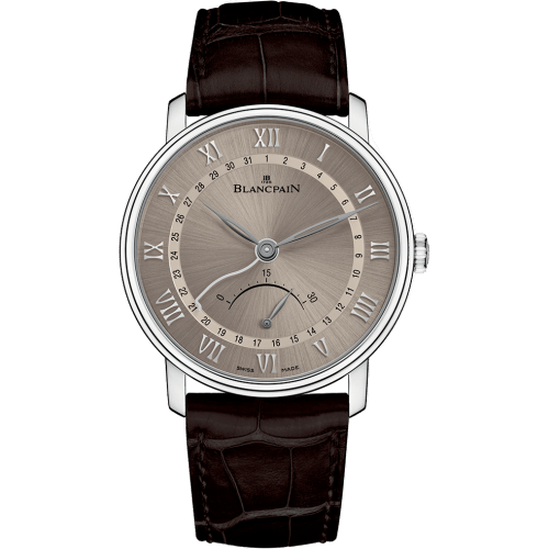Blancpain Villeret Ultraplate Quantième Seconde Rétrograde White Gold / Grey 6653Q-1504-55