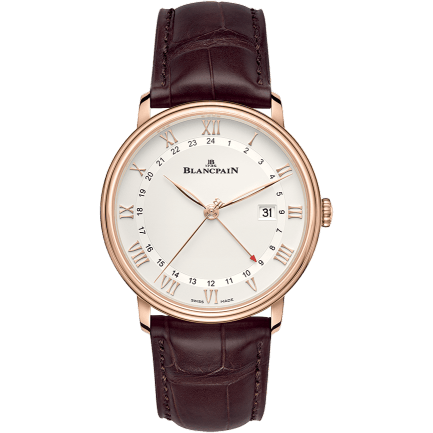 Blancpain Villeret GMT Date Red Gold / Silver 6662-3642-55