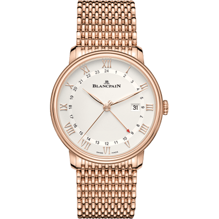 Blancpain Villeret GMT Date Red Gold / Silver / Bracelet 6662-3642-MMB