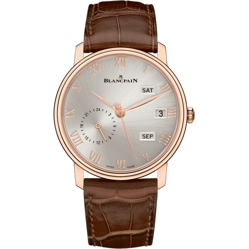 Blancpain Villeret Quantième Annuel GMT Red Gold / Grey 6670-3642-55