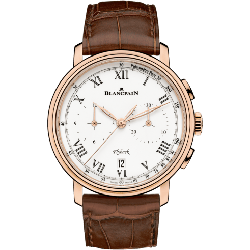 Blancpain Villeret Chronographe Flyback Pulsomètre Red Gold / Enamel 6680F-3631-55B