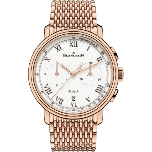 Blancpain Villeret Chronographe Flyback Pulsomètre Red Gold / Enamel 6680F-3631-MMB