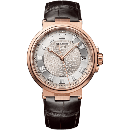Breguet Marine 5517 Rose Gold / Silver / Alligator 5517BR/12/9ZU