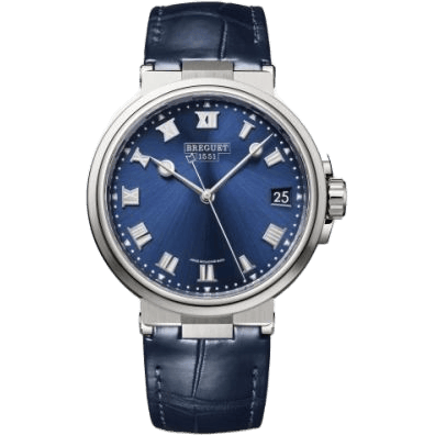 Breguet Marine 5517 Titanium / Blue / Alligator 5517TI/Y1/9ZU