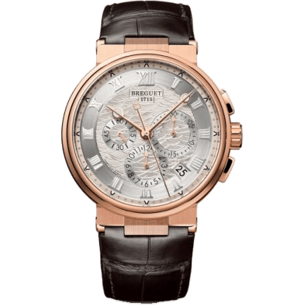 Breguet Marine Chronograph 5527 Rose Gold / Silver / Alligator 5527BR/12/9WV