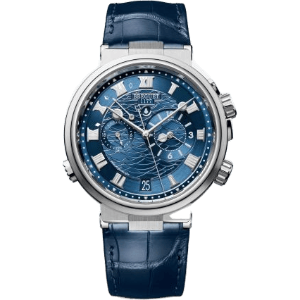 Breguet Marine Alarme Musicale White Gold / Blue / Alligator 5547BB/Y2/9ZU
